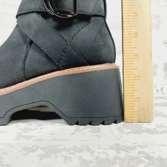 NEW Blondo Giovanni Waterproof Black Nubuck Leather Chunky Ankle Boots E416 - Picture 2 of 12